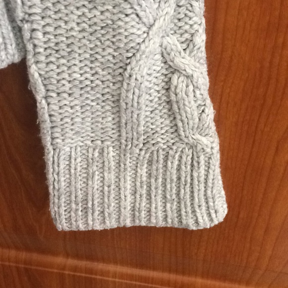 Chunky Knit Cable Knit Sweater Gray - Picture 3 of 5
